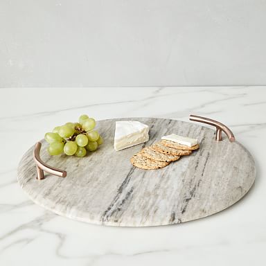 Marble & Copper Handled Cheese Board