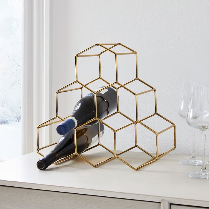 Honeycomb Metal Wine Rack