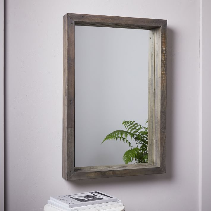 Open Box: Emmerson&#174; Reclaimed Wood Wall Mirror - 24&quot;W x 36&quot;H