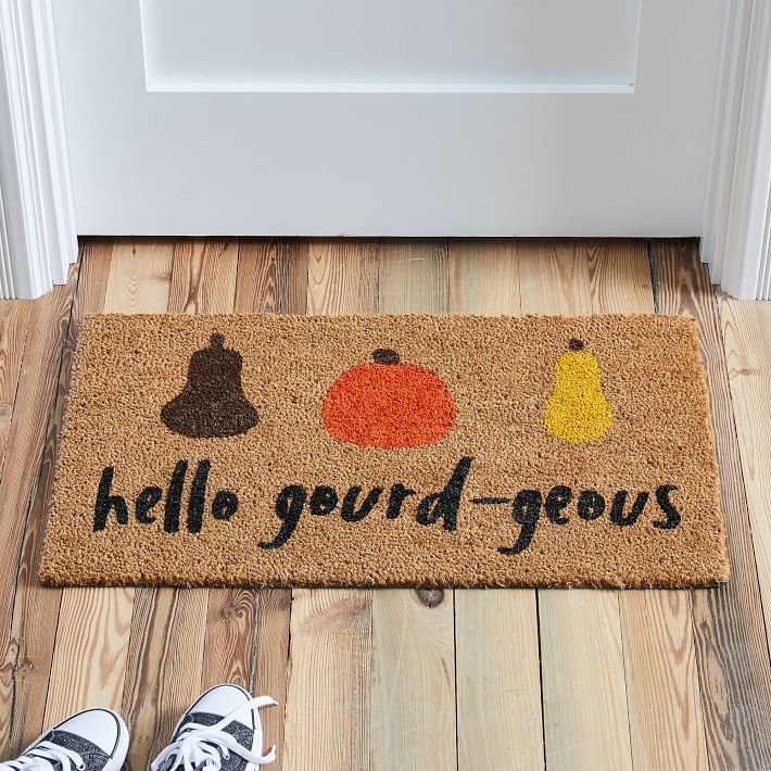 Nickel Designs Hand-Painted Doormat - Gourd-geous
