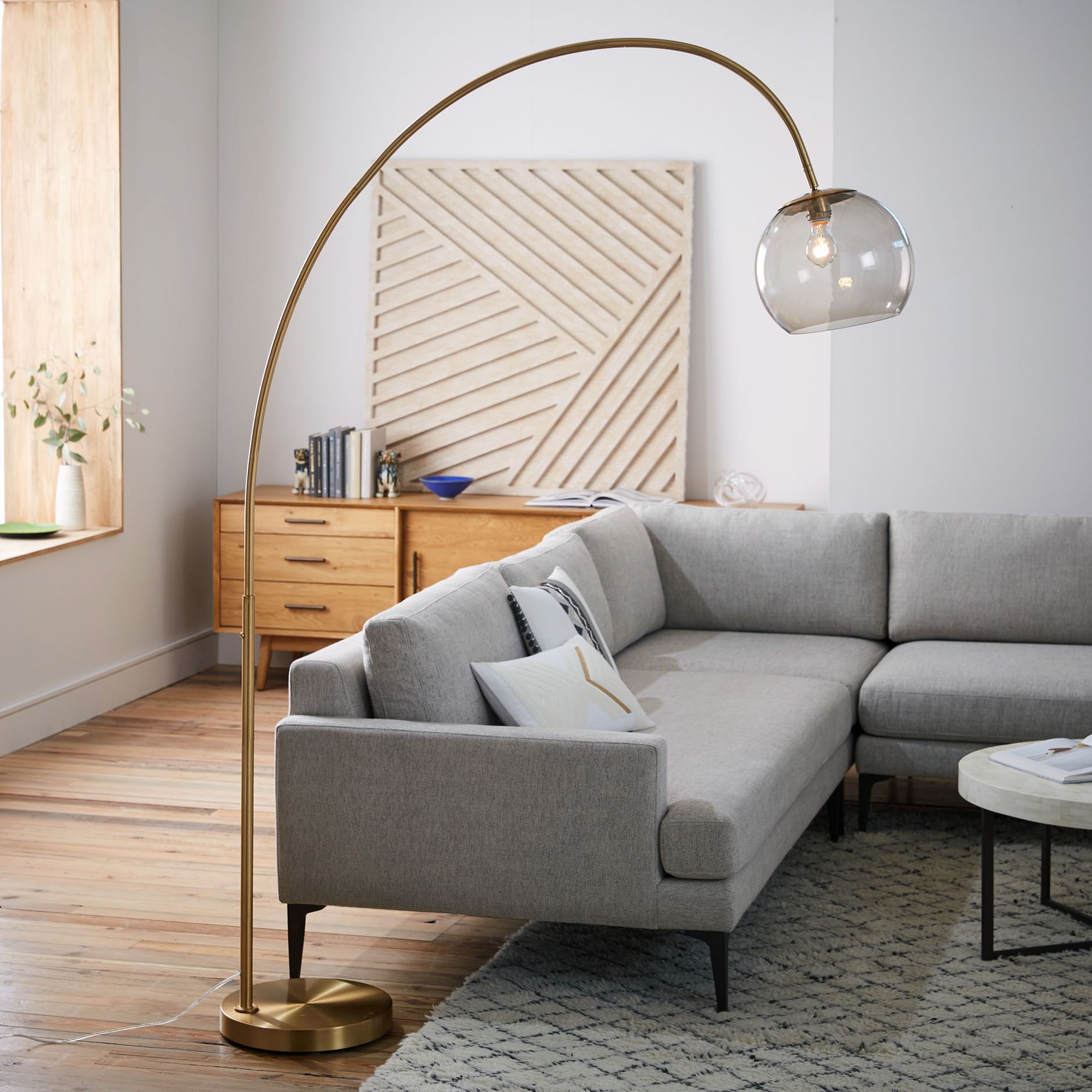 Overarching Acrylic Shade Floor Lamp (76")