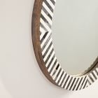 Parsons Gray Bone Inlay Round Wall Mirror