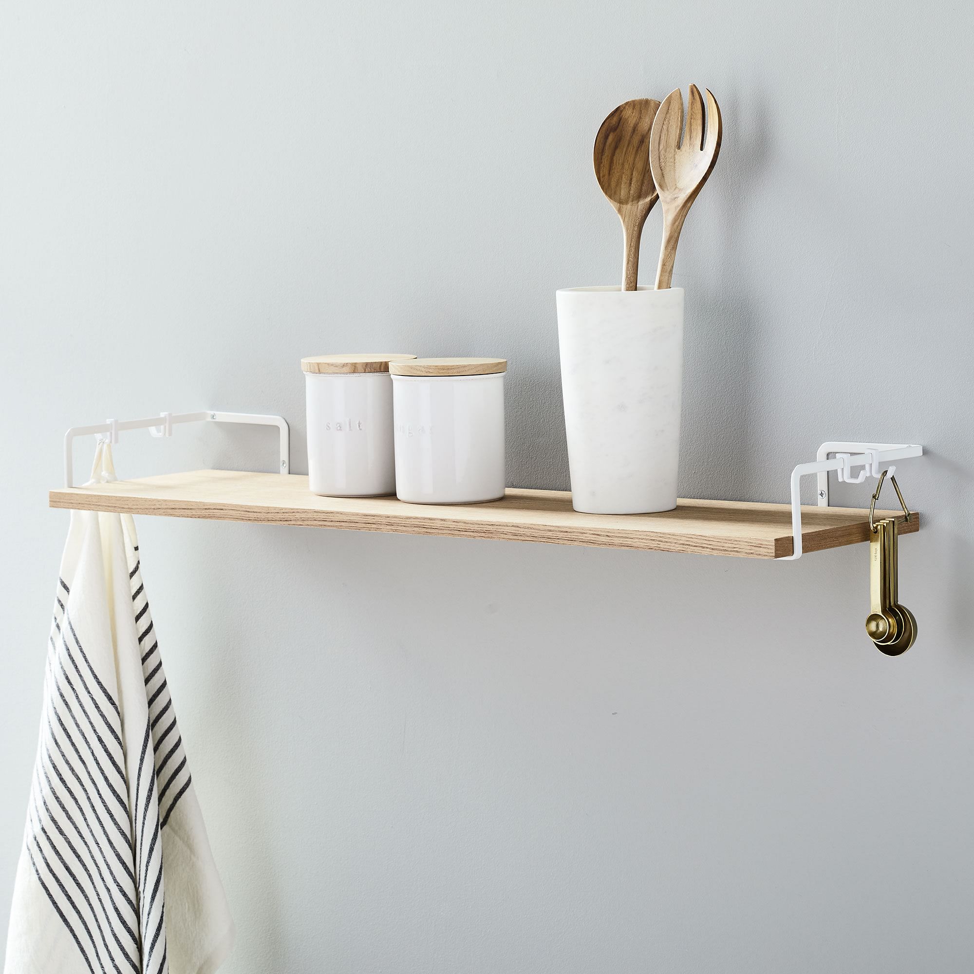 Yamazaki Mounted Wood Wall Shelf | West Elm