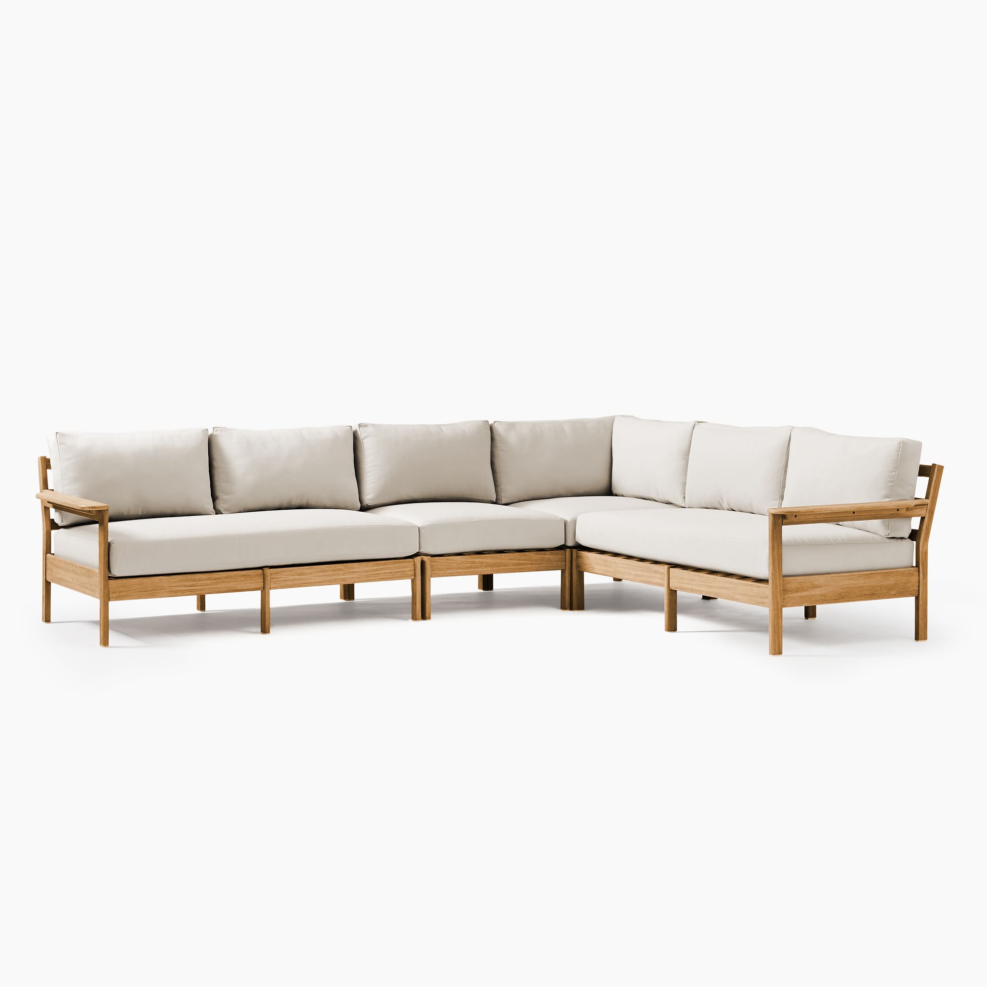 Playa Outdoor 4-Piece L-Shaped Sectional (124") | West Elm