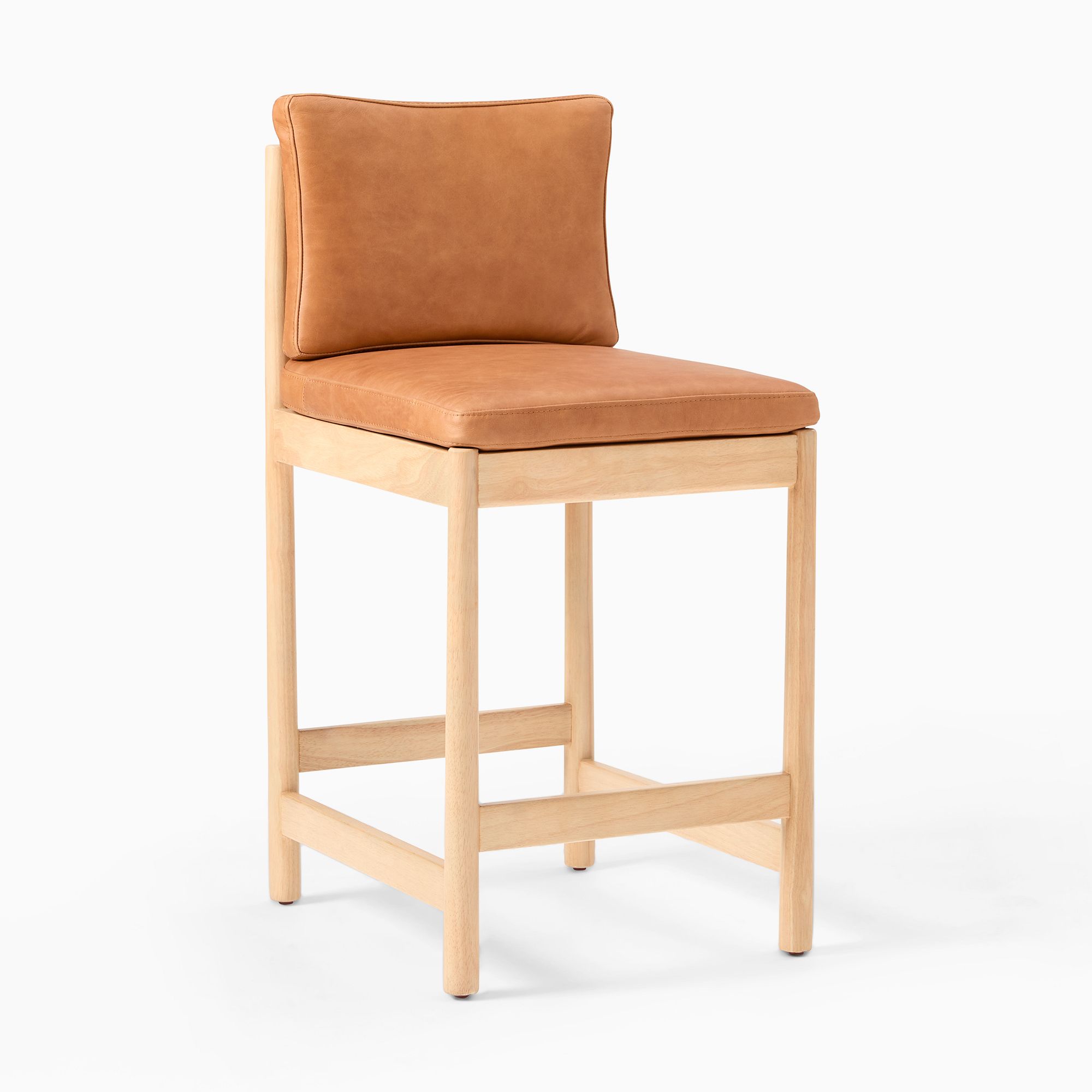 Open Box: Halsey Leather Bar & Counter Stool | West Elm