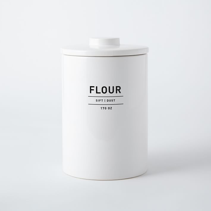 Flour Canister- Utility Stoneware Kitchen Canisters