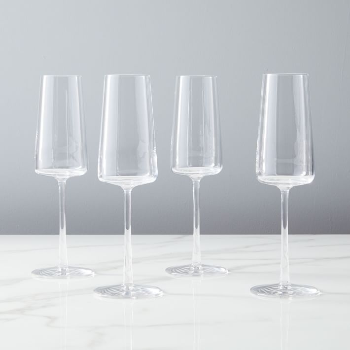 Set of 4 Horizon Crystal Champagne Flute Set