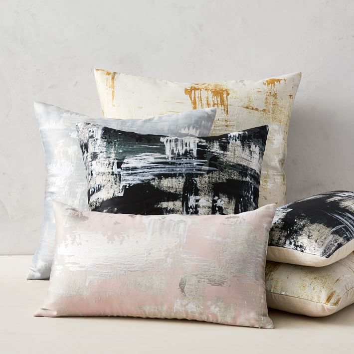 Painterly Brocade Pillow Cover