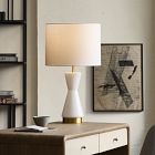 Metalized Glass USB Table Lamp (27&quot;)