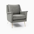 Open Box: Carlo Mid-Century Chair - Metal Legs