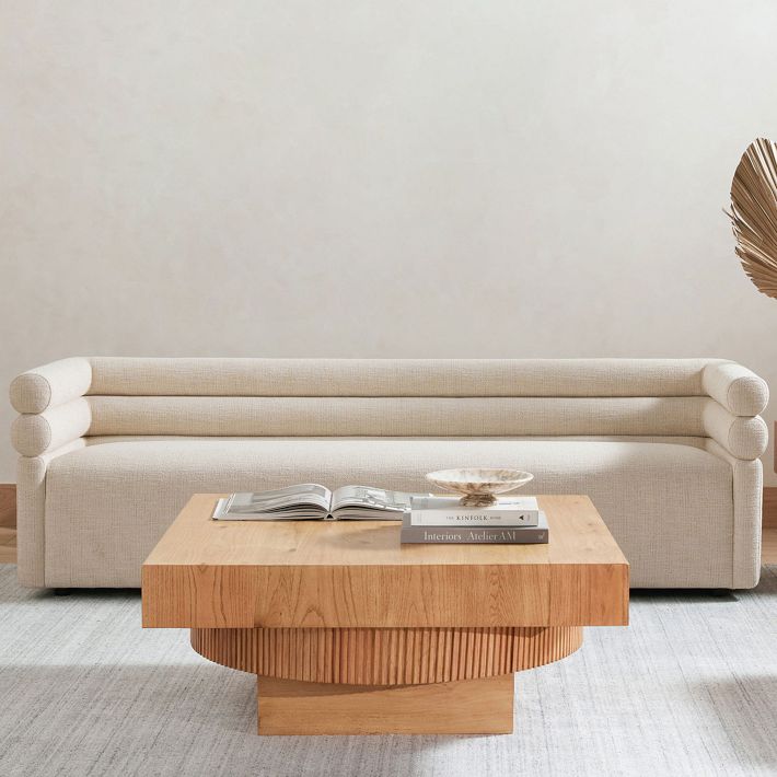 Fluted Base Coffee Table Media & Console Tables West Elm