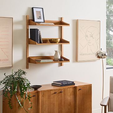 Mid-Century Modular 3-Tier Wide Shelf | West Elm