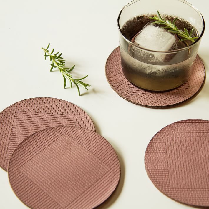Molly M Within Leather Coasters - Set of 4