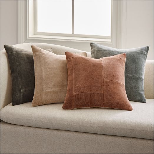 Patchwork Chenille Pillow Cover | West Elm