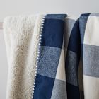 Heather Taylor Home Gingham Sherpa Back Throw