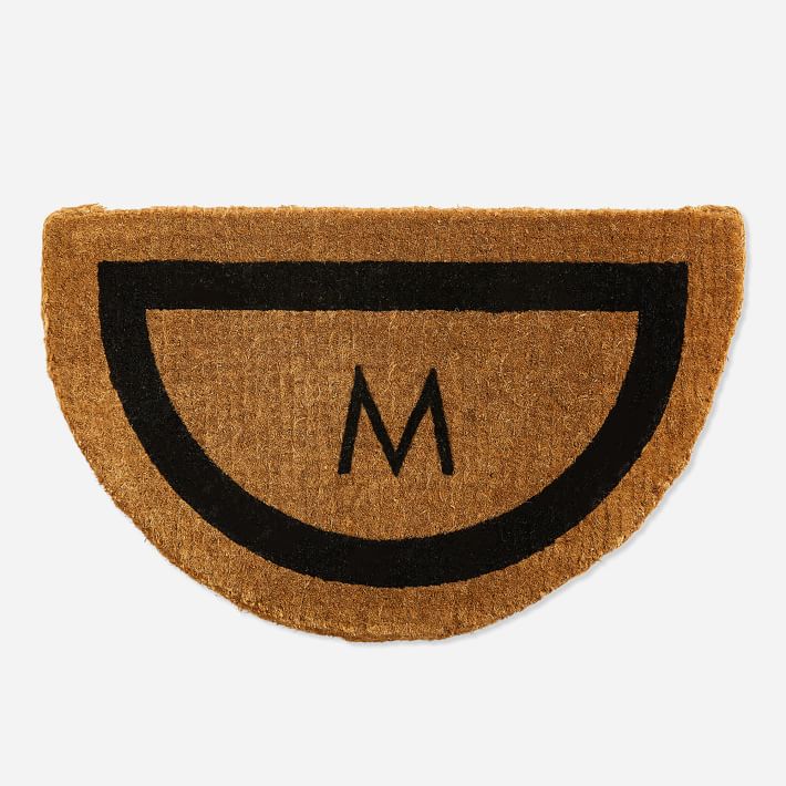 Coco Coir Monogram Semi Circle Doormat