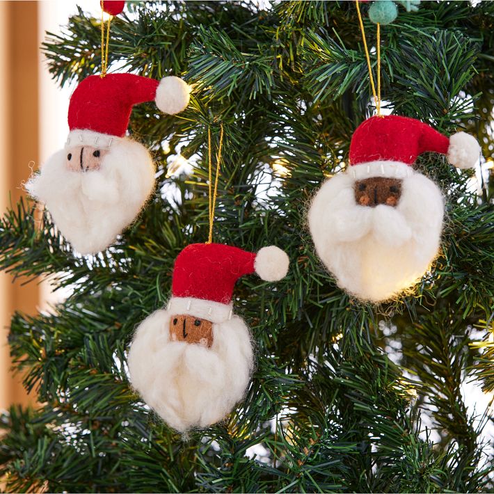 Meri Meri Felt Santas Ornaments (Set of 3)
