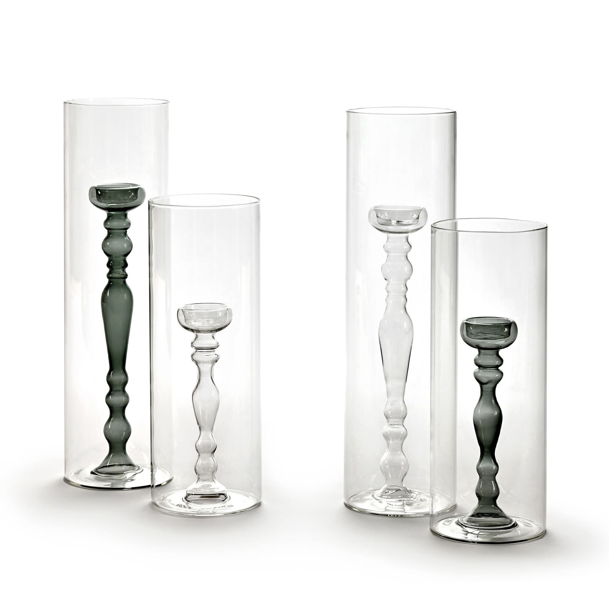 Glass Hurricane Taper Vase | West Elm