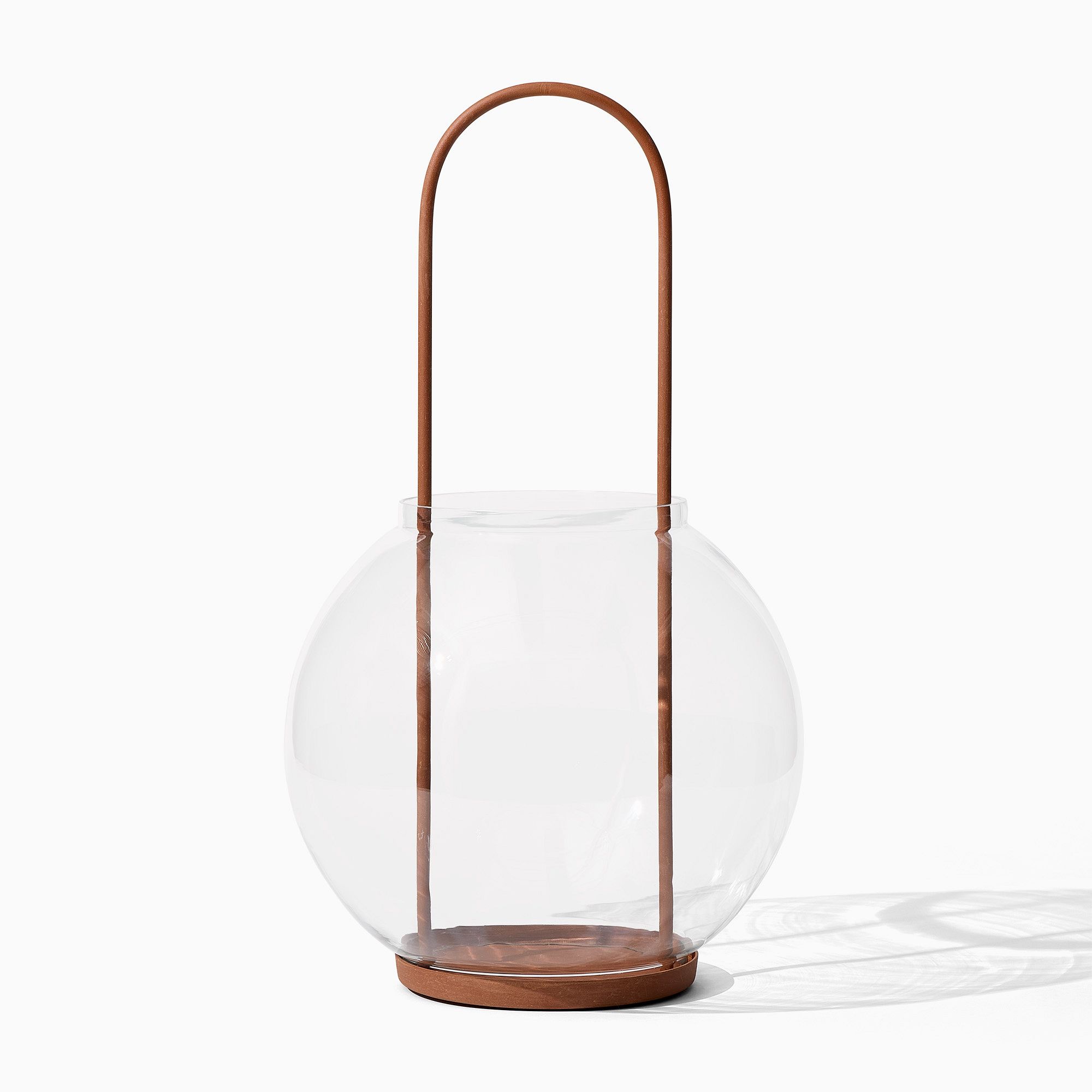 Metal & Glass Globe Lanterns | West Elm