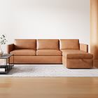 Harris Leather 2-Piece Sleeper Sectional w/ Storage Chaise (108&quot;)