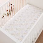 Organic Field Floral Crib Fitted Sheet