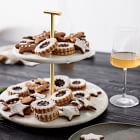 Madison Marble &amp; Brass 2-Tier Cake Stand