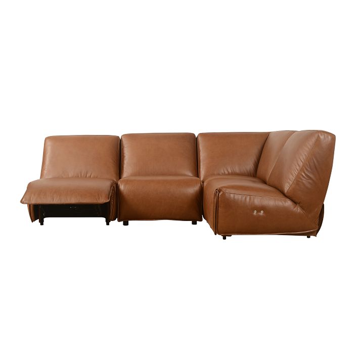 Merrill Leather Reclining 4-Piece Sectional