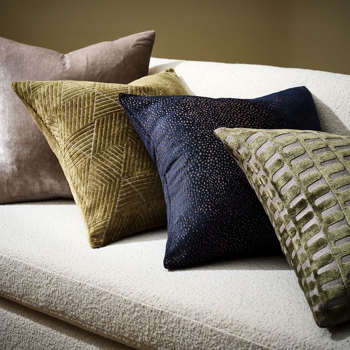 Cool-Toned Velvet Pillow Cover Set