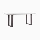 Portside Aluminum Outdoor Concrete Dining Table (72&quot;) - ADA