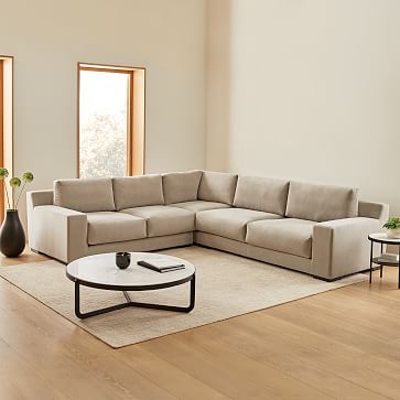 Dalton 3 Piece L-Shaped Sectional | Sofa With Chaise | West Elm