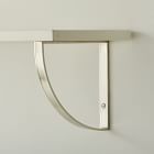 Linear White  Lacquer Wall Shelves with Arch Brackets