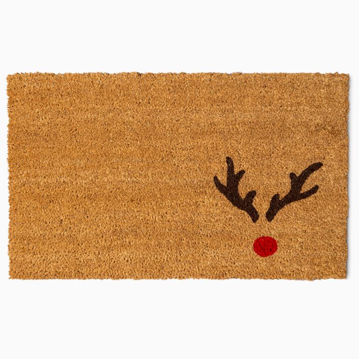 Nickel Designs Hand-Painted Doormat - Reindeer