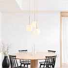 Sculptural 3-Light Faceted Chandelier