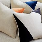 Cotton Linen &amp; Velvet Corners Pillow Cover
