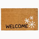 Nickel Designs Hand-Painted Doormat - Snowflake Welcome