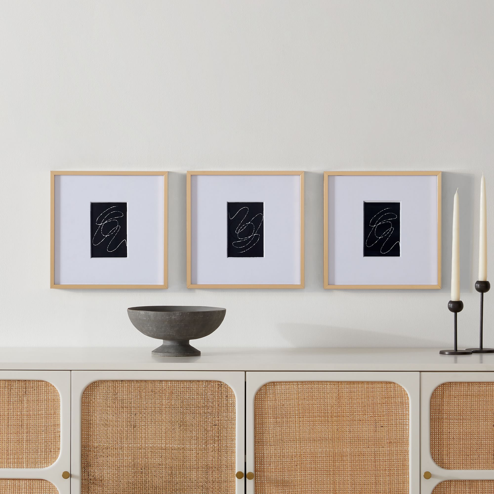 Multi-Mat Metal Gallery Frames - Polished Brass | West Elm