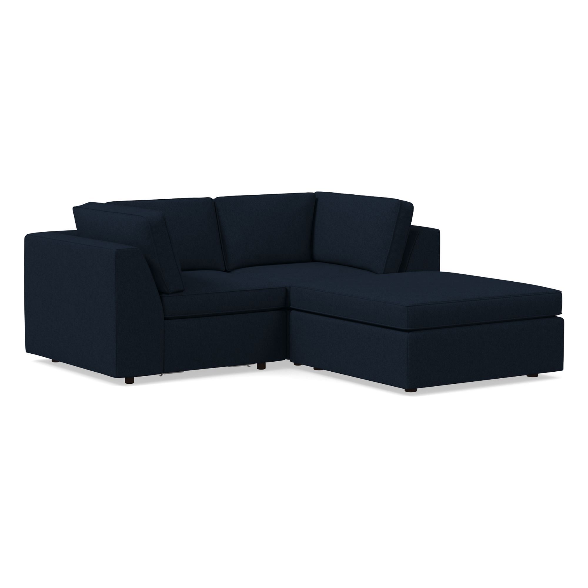 Harris 3-Piece Small Ottoman Sectional (70"–78") | West Elm