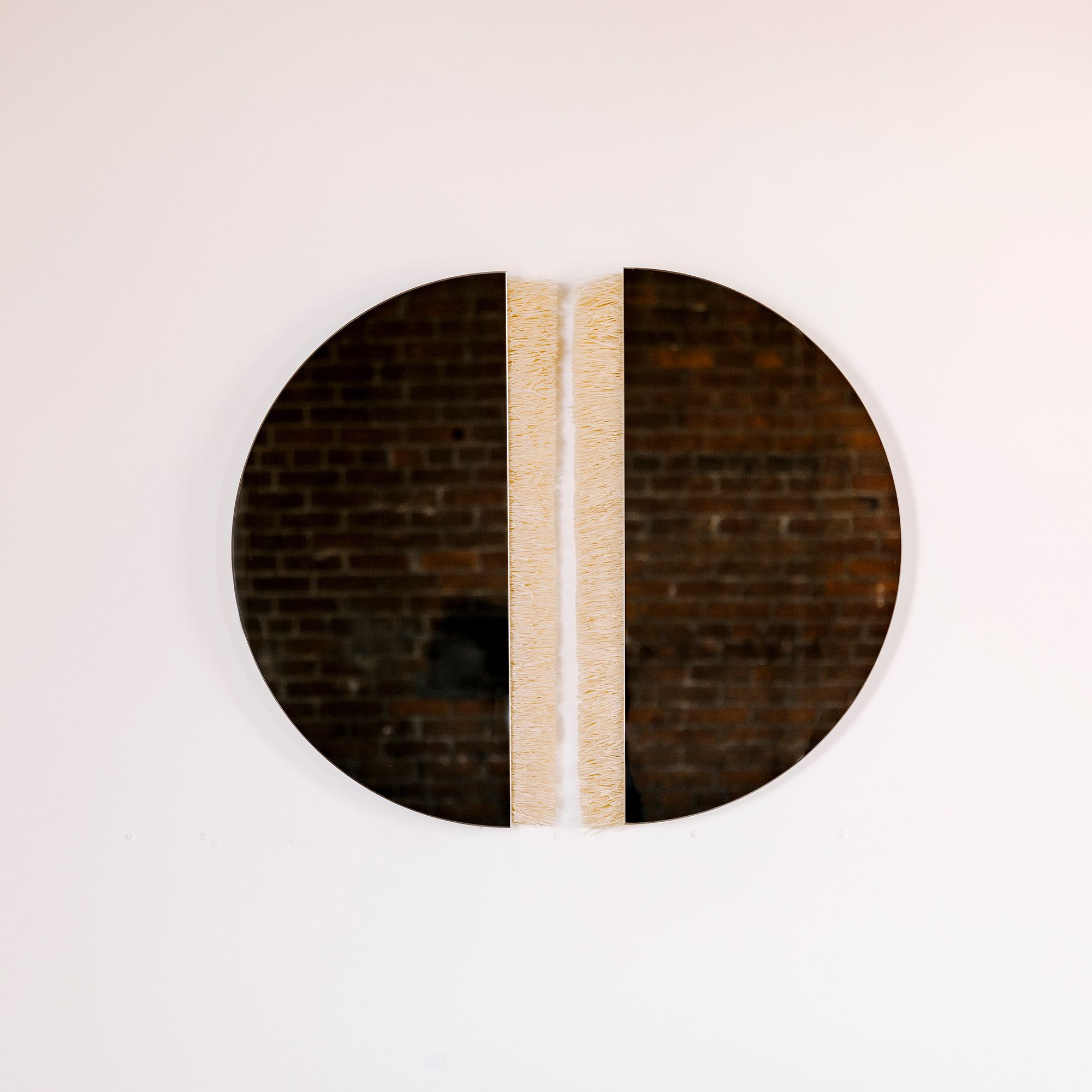 Candice Luter Refract Raffia Circle Wall Mirror Set | West Elm