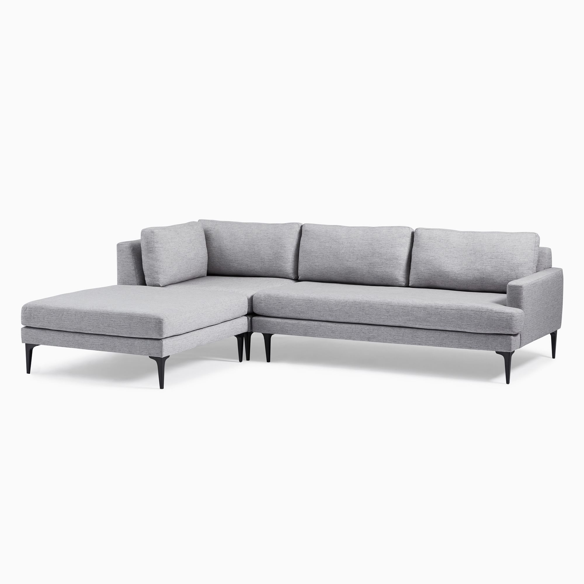 Andes 3 Piece Chaise Sectional | Sofa With West Elm