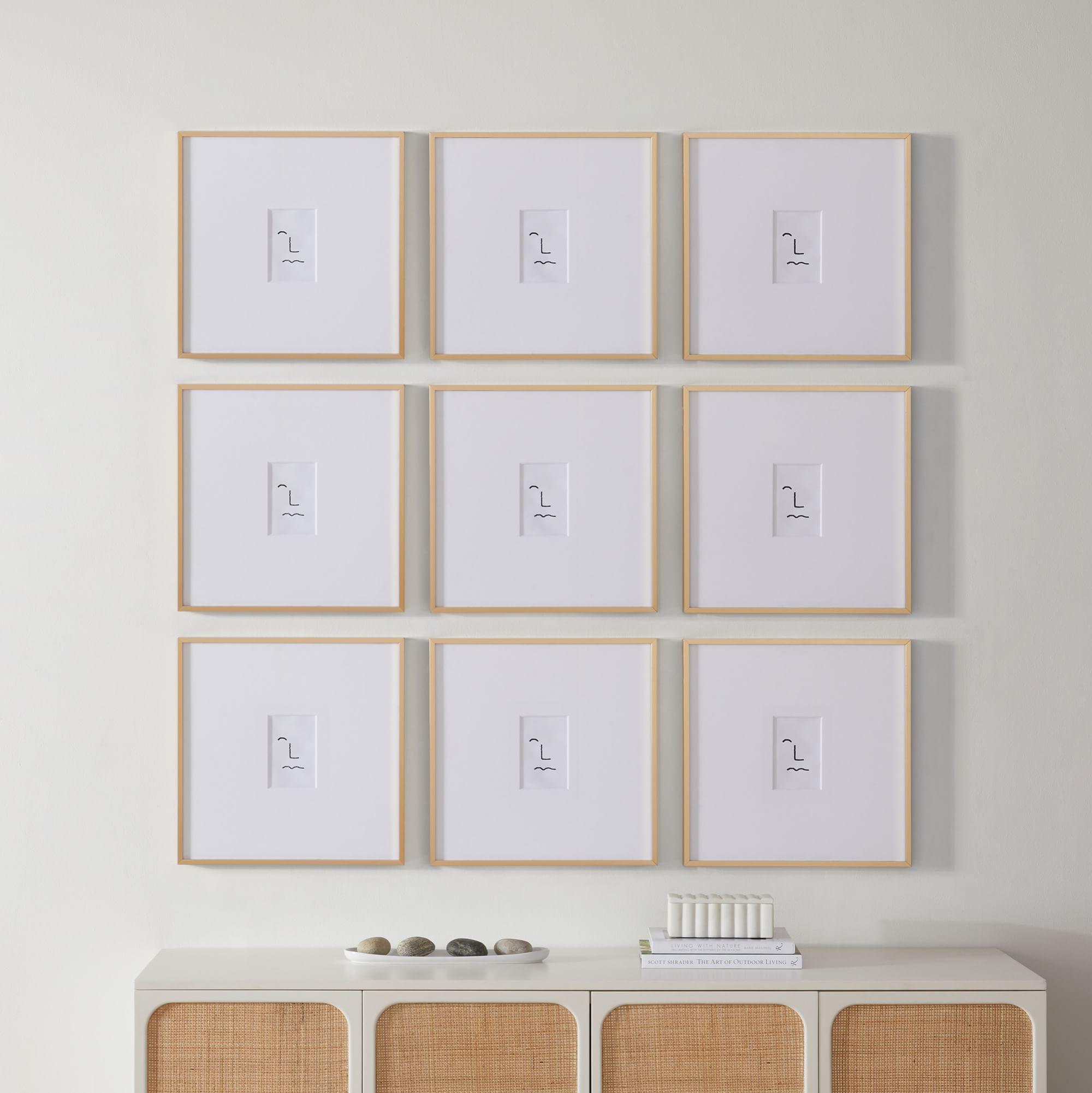 Multi-Mat Metal Gallery Frames - Polished Brass | West Elm