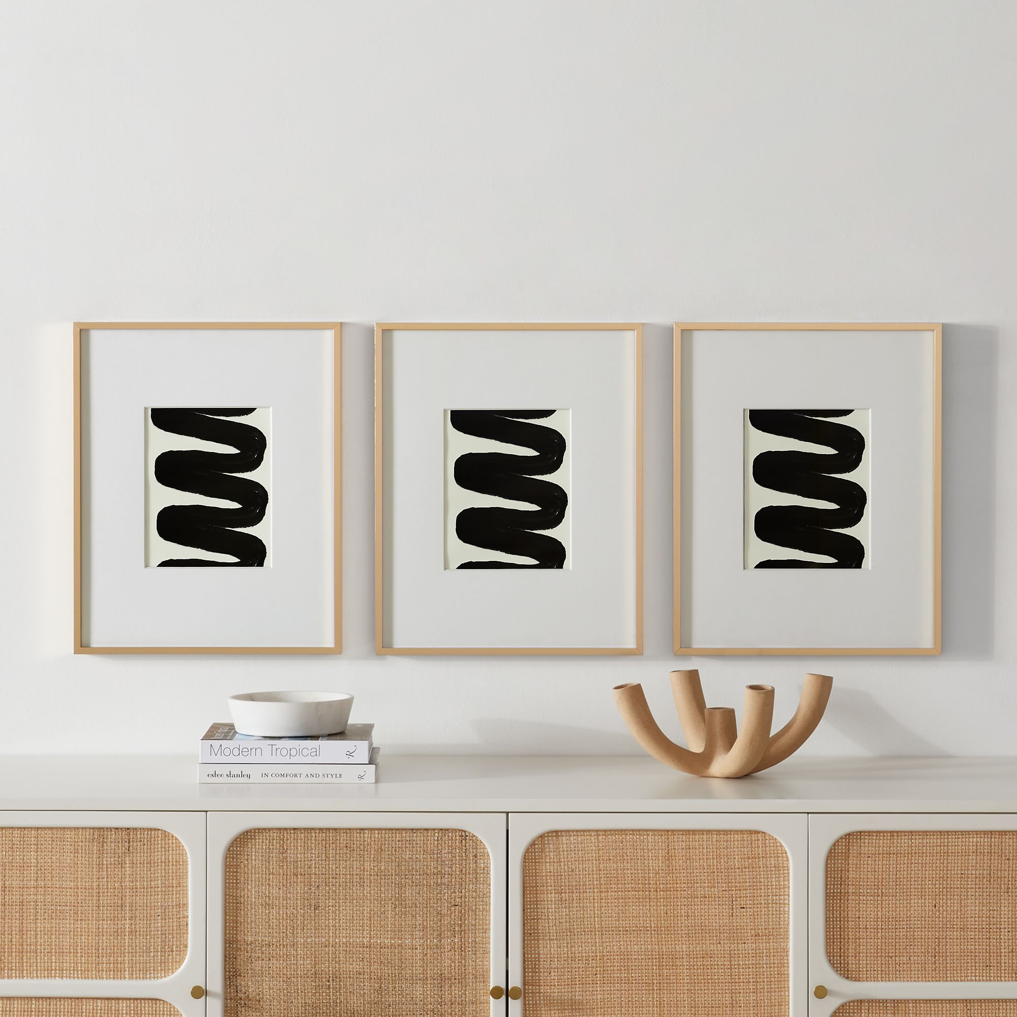 Multi-Mat Metal Gallery Frames - Polished Brass | West Elm