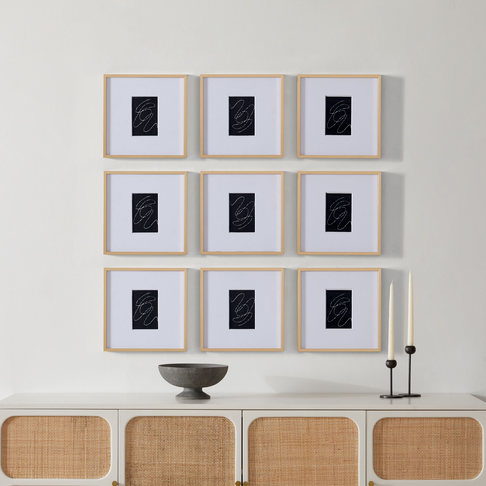 Multi-Mat Metal Gallery Frames - Polished Brass | West Elm