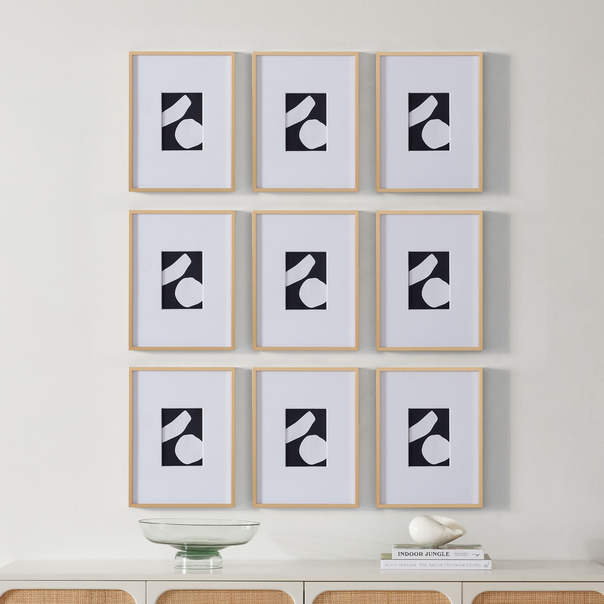 Multi-Mat Metal Gallery Frames - Polished Brass | West Elm