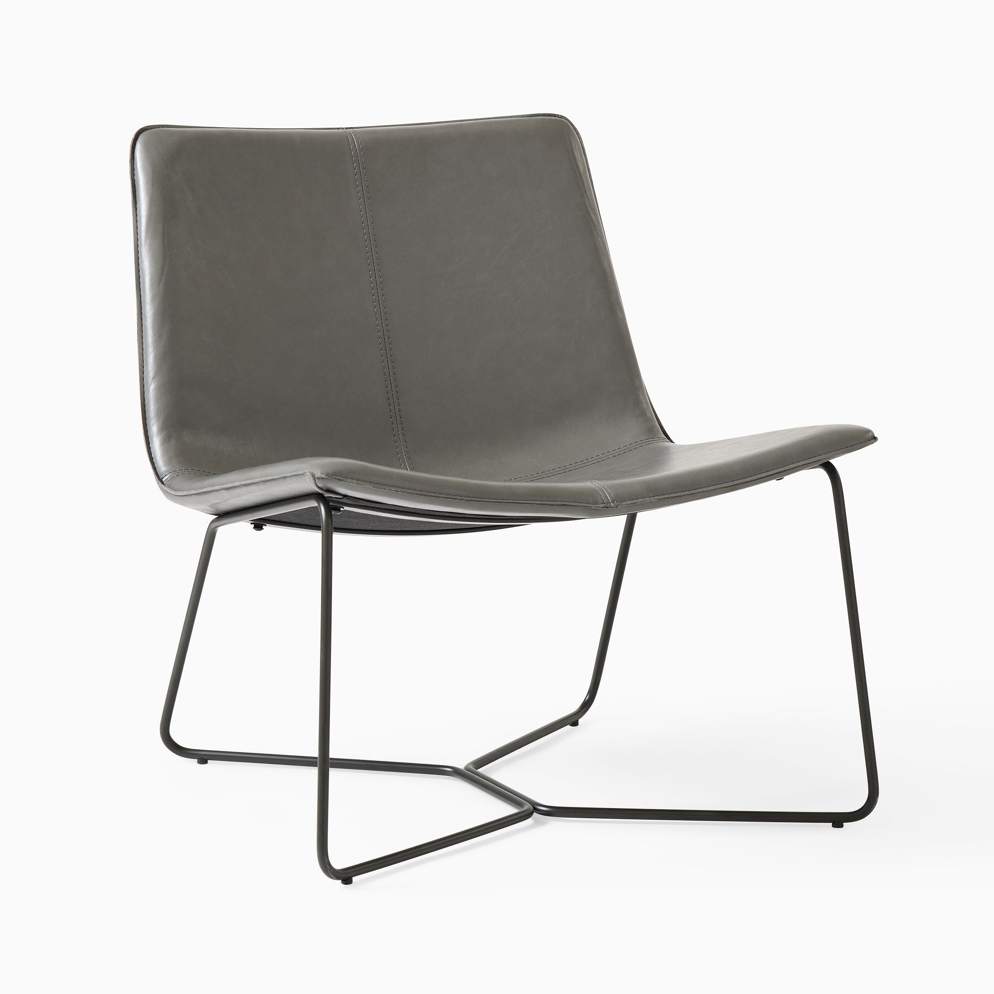Slope Leather Lounge Chair - Clearance | West Elm