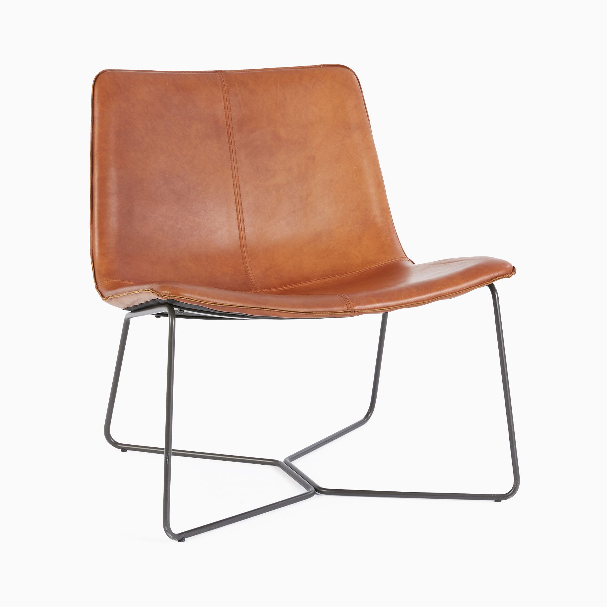 Slope Leather Lounge Chair | West Elm