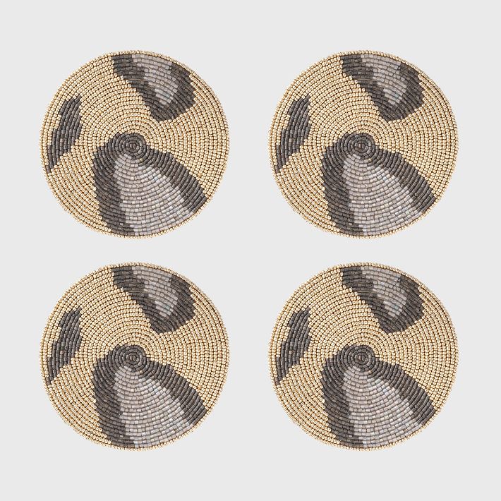 Joanna Buchanan Animal Print Beaded Coasters (Set of 4)