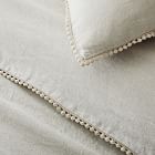 European Flax Linen Pom Pom Duvet Cover &amp; Shams