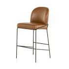 Curved Back Leather Counter &amp; Bar Stool