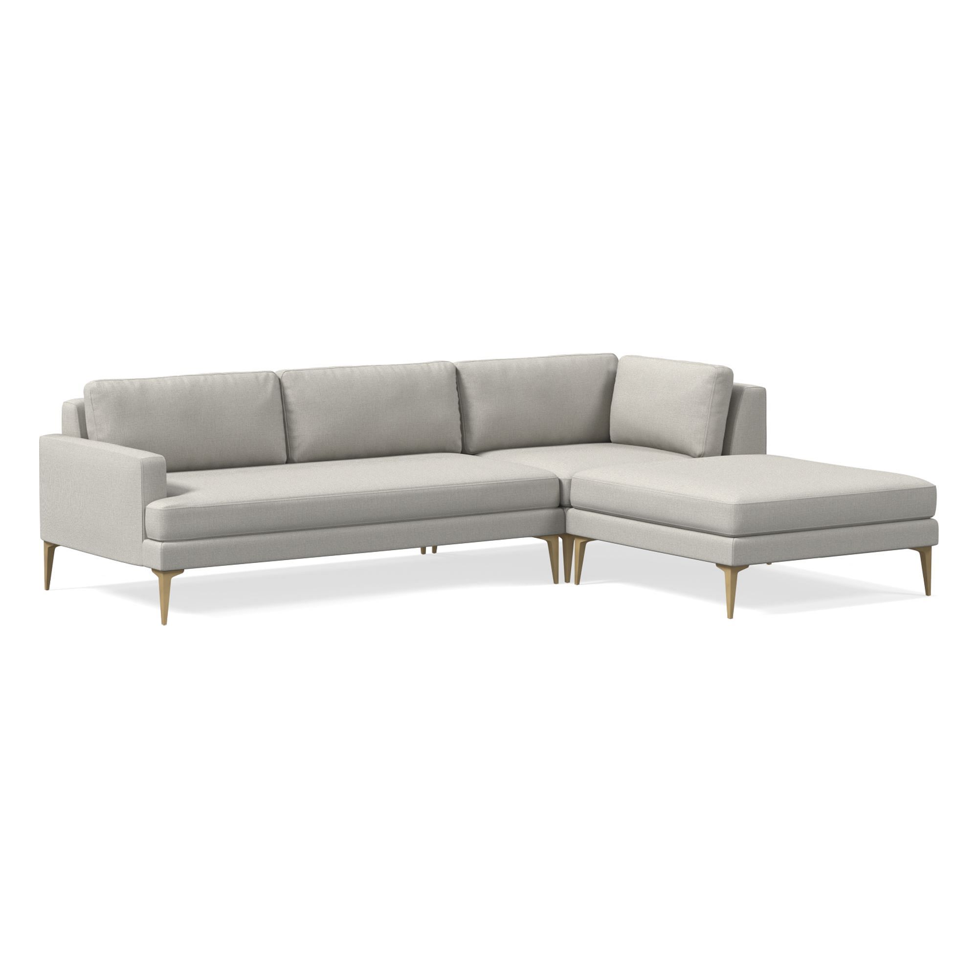 Andes 3 Piece Chaise Sectional | Sofa With West Elm