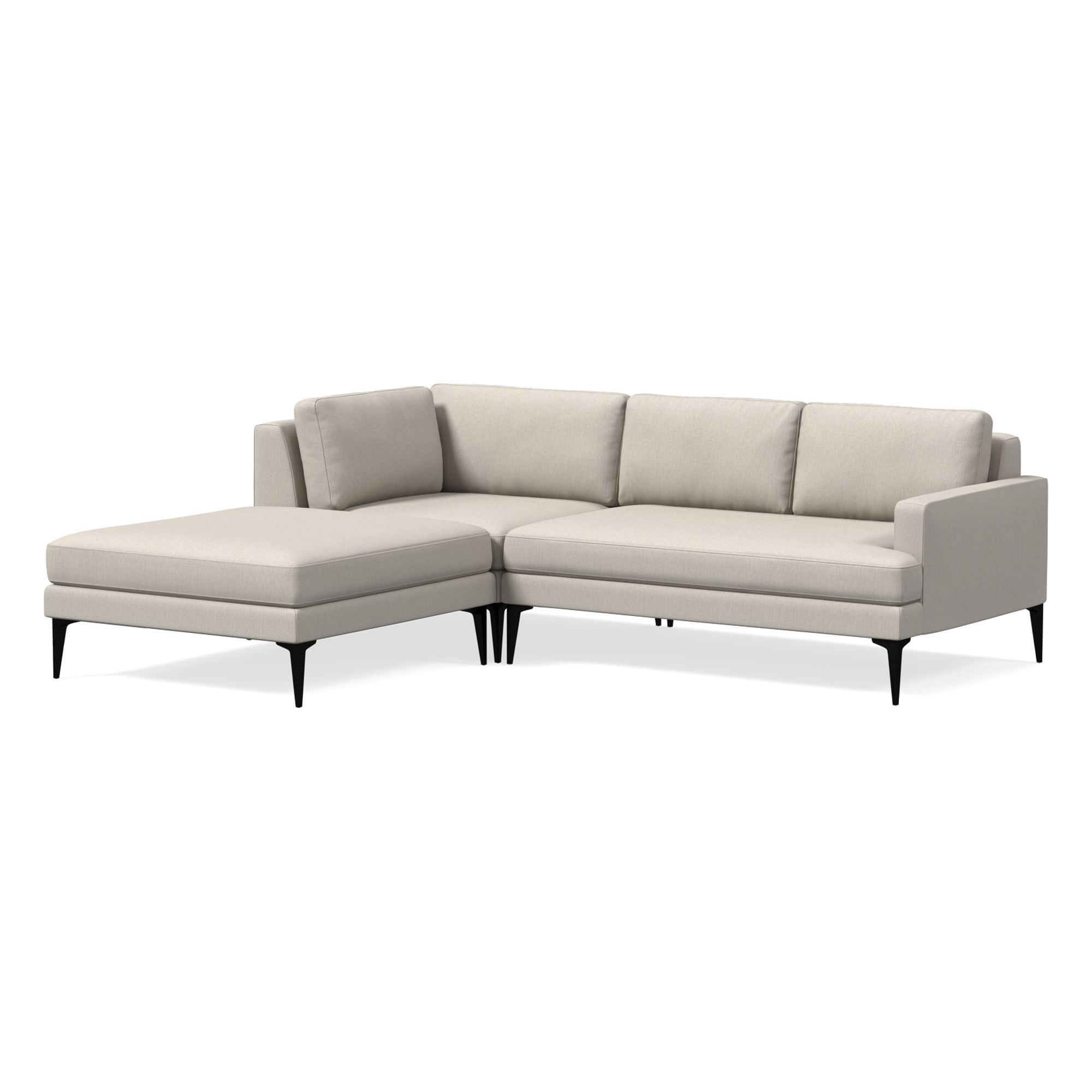 Andes 3 Piece Chaise Sectional | Sofa With West Elm